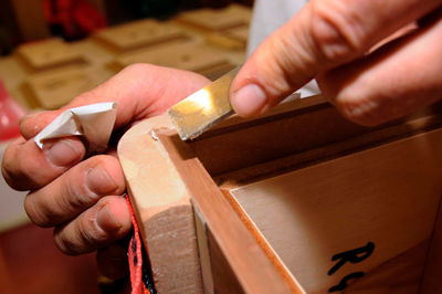 Man working on wood