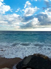 Scenic view of sea against sky