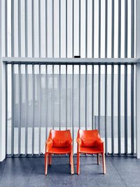 Empty chairs and tables