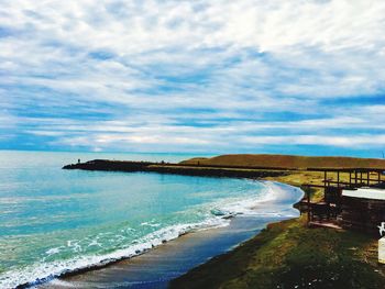 Scenic view of sea against sky