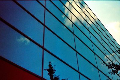 Low angle view of modern building against sky