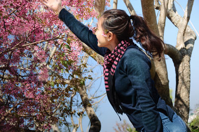 Woman in a tree