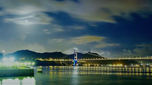 Suspension bridge over sea