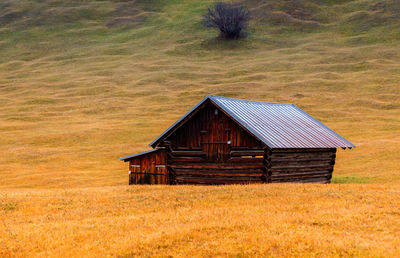 Barn in field