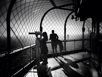 People in eiffel tower