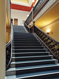 Low angle view of staircase in building