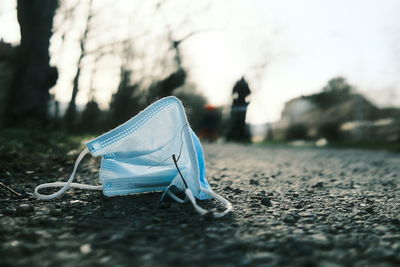 Surface level of sand on field against sky