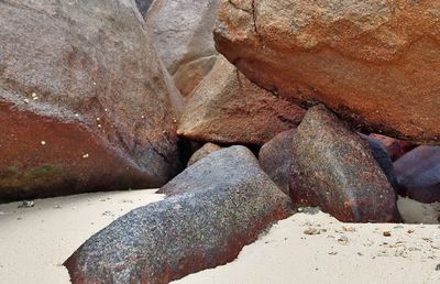 Full frame shot of rocks on beach