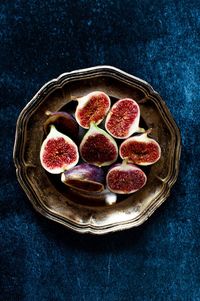 High angle view of fruits in bowl