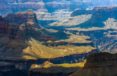 Aerial view of rock formations