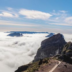 Scenic view of mountain against sky