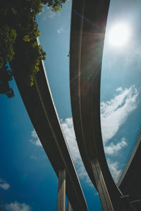 Low angle view of bridge against sky