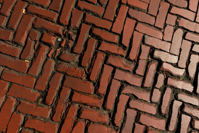 Full frame shot of cobblestone street