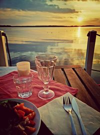 Food on table in restaurant