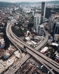 High angle view of cityscape