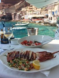 Greek lunch at the sea