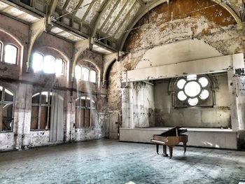 Interior of old abandoned building