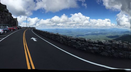 Panoramic view of road against sky