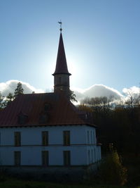 Exterior of building against blue sky