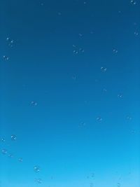 Full frame shot of bubbles against blue sky
