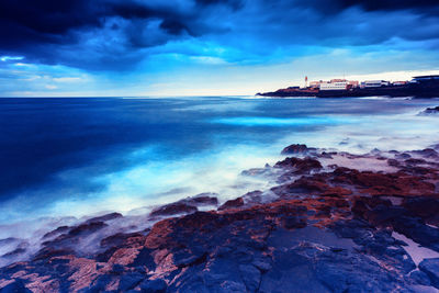 Scenic view of sea against sky