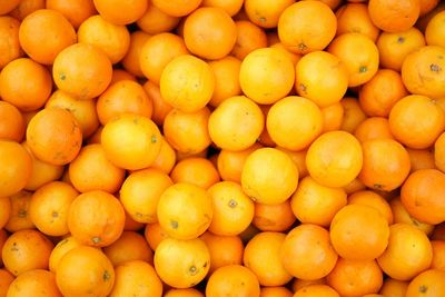 Full frame shot of oranges