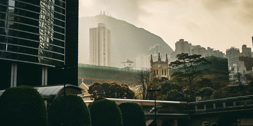 Buildings against sky in city
