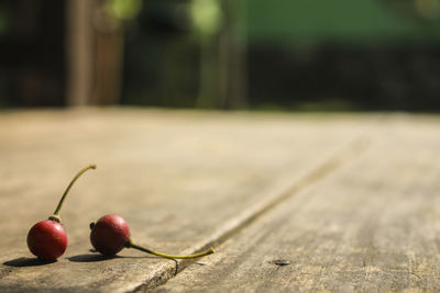 Close-up of fruits on table