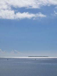 View of sea against cloudy sky