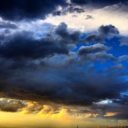 Low angle view of dramatic sky