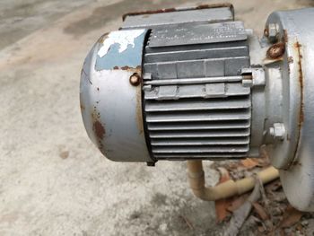 Close-up of rusty machine part