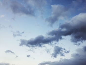 Low angle view of clouds in sky