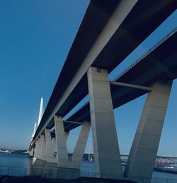 Low angle view of bridge against sky