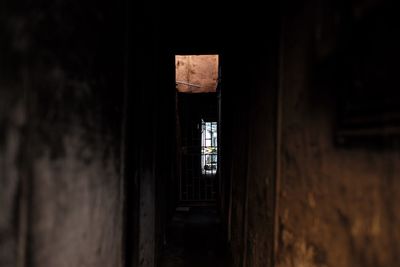Illuminated entrance of building