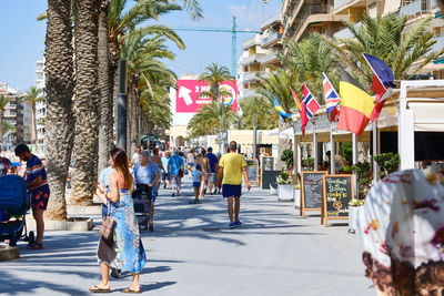 People on street in city