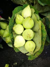 Close-up of green beans in market