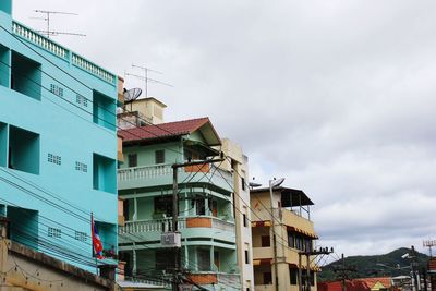 Low angle view of buildings against sky