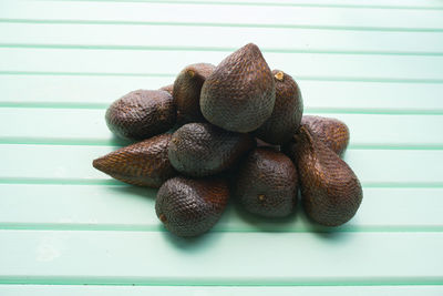 Close-up of fruits on table