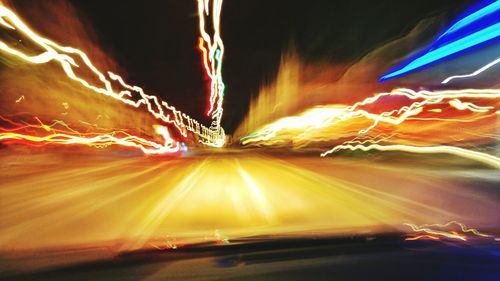 Light trails at night