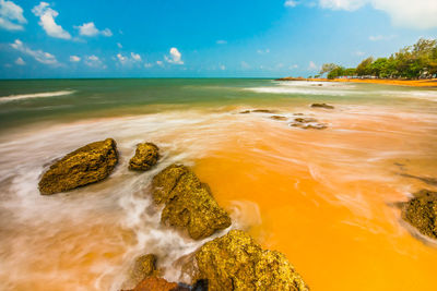 Scenic view of sea against sky