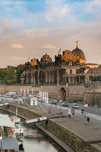 View of buildings against cloudy sky