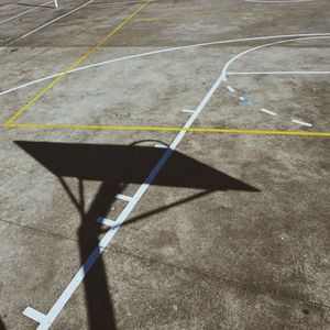 Basketball sport court in the street