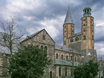 Low angle view of historic building against sky