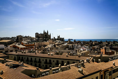 Cityscape with palma cathedral against sky