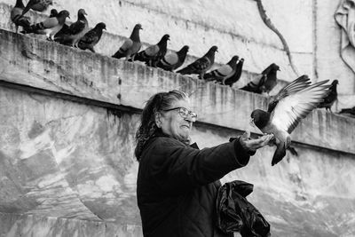 Low angle view of woman