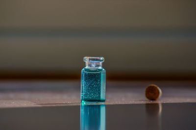 Close-up of water in container