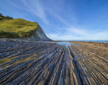 Panoramic shot of land against sky