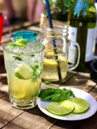 Close-up of drink on table