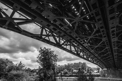 Low angle view of bridge against sky