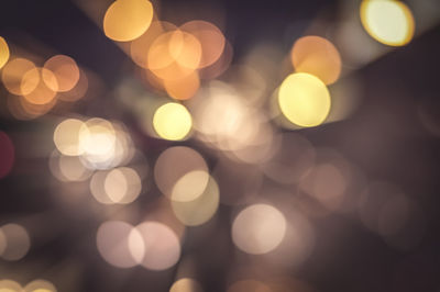 Defocused image of illuminated lights